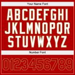 Custom Team Name & Number Pullover Hoodie Sweatshirt - Personalized White Red-Old Gold Split Fashion Sports Apparel Personalized