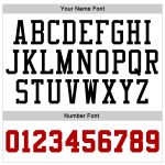 Custom Team Hoodie - Personalized Red-Black Sports Sweatshirt with Stitched Name and Number - White Red Pinstripe Design
