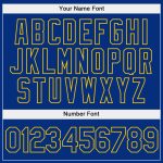 Custom Name Number Sports Hoodie Pullover Sweatshirt in White Royal-Gold Split Design - Personalized Fashion Apparel Personalized