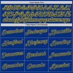 Custom Name Number Sports Hoodie Pullover Sweatshirt in White Royal-Gold Split Design - Personalized Fashion Apparel Personalized