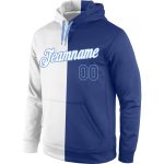 Custom Name Number White Light Blue Pullover Hoodie Sports Sweatshirt Personalized Stitched Team Fashion Personalized Stitched