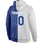 Custom Name Number White Light Blue Pullover Hoodie Sports Sweatshirt Personalized Stitched Team Fashion Personalized Stitched