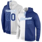 Custom Name Number White Light Blue Pullover Hoodie Sports Sweatshirt Personalized Stitched Team Fashion Personalized Stitched