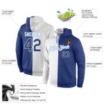 Custom Name Number White Light Blue Pullover Hoodie Sports Sweatshirt Personalized Stitched Team Fashion Personalized Stitched