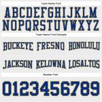 Custom Name and Number Football Hoodie Sweatshirt in White and Royal Old Gold - Personalized Pullover Personalized Stitched