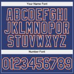 Custom Name Number Royal-Orange Split Fashion Sports Hoodie for Teams - Personalized Stitched White Pullover Sweatshirt Personalized