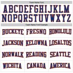 Custom Team Name Number Sports Hoodie - Personalized White Royal Pinstripe Pullover Sweatshirt with Orange Accents Personalized