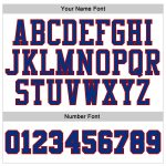 Custom Royal-Red Sports Hoodie with Personalized Name & Number, Stitched White Royal Pinstripe Pullover Sweatshirt Personalized
