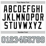 Custom Team Name Number Hoodie Pullover Sweatshirt Personalized Stitched White Silver Black Personalized Stitched White Silver-Black