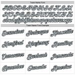 Custom Team Name Number Hoodie Pullover Sweatshirt Personalized Stitched White Silver Black Personalized Stitched White Silver-Black