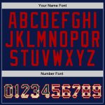 Vintage USA Flag Pullover Hoodie - Custom Name & Number, Navy Split Design, Personalized Stitched Sports Sweatshirt Personalized