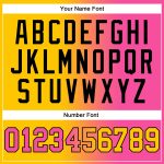 Custom Name and Number Sports Hoodie - Personalized Pullover Sweatshirt in Yellow Pink-Black Gradient Personalized Stitched