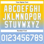 Custom Name Number Hoodie Pullover Sweatshirt - Personalized Yellow White Light Blue Fade Fashion Sports Team Apparel Personalized