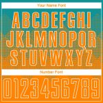 Custom Sublimation Soccer Jersey with Personalized Name and Number - Teal Bay Orange-White Team Uniform Personalized Teal