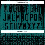 Custom Team Baseball Jersey with Personalized Name & Number - Teal Black 3D Abstract Pattern Design Personalized Teal Black