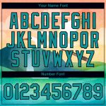 Custom Name Number Animal Crane Performance T-Shirt 3D Pattern Teal Black Design Personalized Teal Black 3D Pattern Design