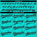 Custom Name and Number Authentic Baseball Jersey, Personalized Teal Black 3D Pattern Design Personalized Teal Black 3D Pattern