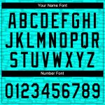 Custom Name and Number Authentic Baseball Jersey, Personalized Teal Black 3D Pattern Design Personalized Teal Black 3D Pattern