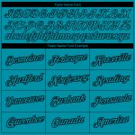 Custom Team Performance T-Shirt with Personalized Name & Number, 3D Teal Black Feather Design Personalized Teal Black 3D