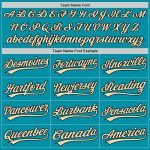 Custom Teal Black-Cream Baseball Jersey with Personalized Name and Number, Authentic Throwback Team Gear Personalized Teal