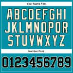 Custom Team Basketball Jersey with Personalized Name and Number, Teal Black Cream Authentic Throwback Design Personalized