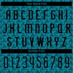 Custom Name Number Volleyball Jersey Teal Black Geometric Sublimation Uniform for Teams Personalized Teal Black Geometric