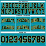 Custom Name Number Basketball Shorts Black Gold Teal Authentic Throwback Design Personalized Teal Black-Gold Authentic Throwback