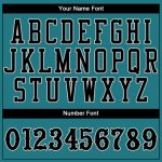Custom Name Number Baseball Jersey - Personalized Teal Black Gray Authentic Team Apparel Personalized Teal Black-Gray Authentic