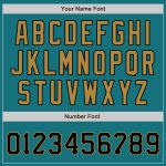 Custom Baseball Jersey with Personalized Name and Number - Teal, Black & Old Gold Authentic Team Jersey Personalized Teal