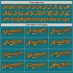 Custom Name & Number Baseball Jersey - Personalized Teal Black-Old Gold Authentic Raglan Sleeves Team Apparel Personalized