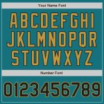 Custom Name & Number Baseball Jersey - Personalized Teal Black-Old Gold Authentic Raglan Sleeves Team Apparel Personalized