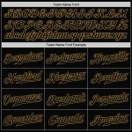 Custom Name Number Baseball Jersey - Personalized Teal Black Old Gold Split Fashion Team Gear Personalized Teal-Black Old