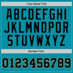 Custom Personalized Basketball Jersey with Name and Number - Teal Black and Old Gold Throwback Style Personalized Teal Black-Old