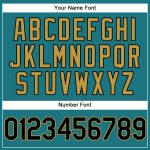 Custom Teal Black Gold Golf Polo Shirt with Personalized Name & Number - Performance Vapor Team Apparel Personalized Teal