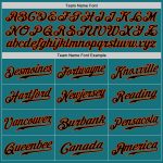 Custom Name and Number Baseball Jersey - Personalized Teal Black-Orange Team Jersey Authentic Design Personalized Teal Black-Orange