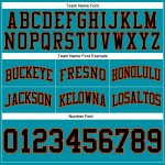 Custom Team Basketball Shorts Personalized with Name and Number, Teal Black-Orange Authentic Throwback Style Personalized