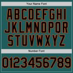 Custom Name Number Personalized Baseball Jersey Teal Black Orange Team Authentic Personalized Teal Black-Orange Line Authentic
