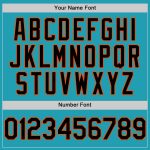 Customizable Black-Orange Teal Authentic Throwback Baseball Jersey with Team Name and Number Personalized Teal Black-Orange