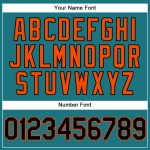 Custom Team Name Number Teal Black Orange Performance Golf Polo Shirt Personalized Teal Black-Orange Performance Vapor Golf