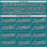 Personalized Custom Name Number Baseball Jersey - Teal Black Pinstripe Authentic Design Personalized Teal Black Pinstripe