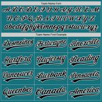 Personalized Teal Black Pinstripe Authentic Baseball Jersey - Customizable Team Gear Personalized Teal Black Pinstripe Black-White