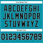 Custom Name Number Basketball Jersey - Authentic Teal Black White Pinstripe Design Personalized Teal Black Pinstripe Black-White