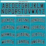 Custom Name Number Basketball Jersey - Authentic Teal Black White Pinstripe Design Personalized Teal Black Pinstripe Black-White