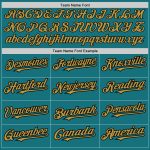 Custom Two-Button Unisex Softball Jersey - Personalized Teal Black Pinstripe with Team Name and Number Personalized Teal