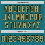 Custom Two-Button Unisex Softball Jersey - Personalized Teal Black Pinstripe with Team Name and Number Personalized Teal