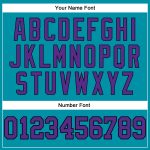 Custom Teal Black Pinstripe Purple Basketball Jersey with Personalized Name and Number - Authentic Team Apparel Personalized