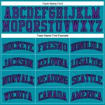 Custom Teal Black Pinstripe Purple Basketball Jersey with Personalized Name and Number - Authentic Team Apparel Personalized