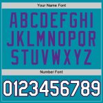 Custom Team Baseball Jersey - Personalized Teal Black Purple Throwback with Name and Number Personalized Teal Black-Purple