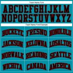 Custom Basketball Jersey with Team Name and Number - Personalized Teal Black-Red Authentic Throwback Style Personalized Teal