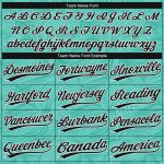 Custom Baseball Jersey with Personalized Name & Number - Teal Black White 3D Pattern Design Personalized Teal Black-White